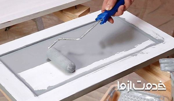 شروع رنگ آمیزی سطح ام دی اف 